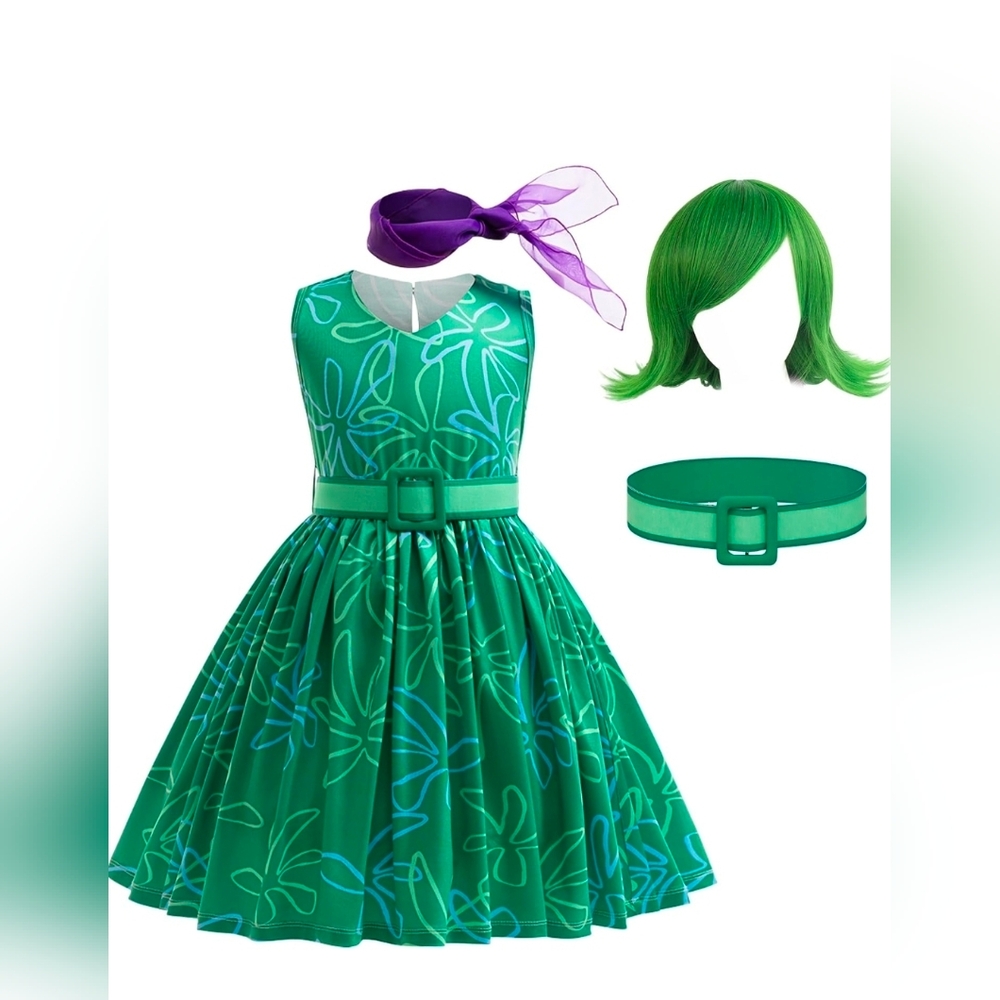 INSIDE OUT DISGUST COSTUME: NEW IN PACKAGE: SIZE 130 (5-6 Years)